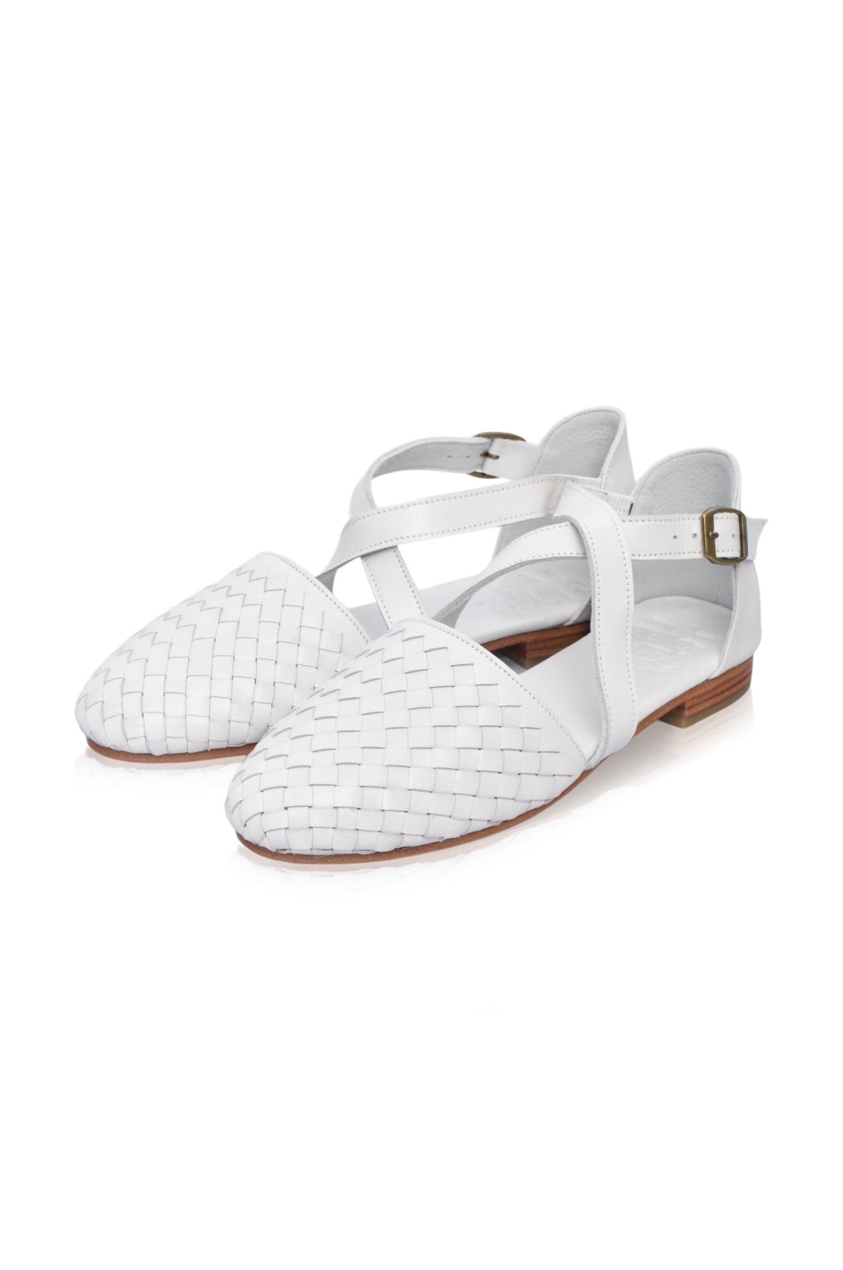 Riviera Woven Leather Flats (Sz. 8.5)-3
