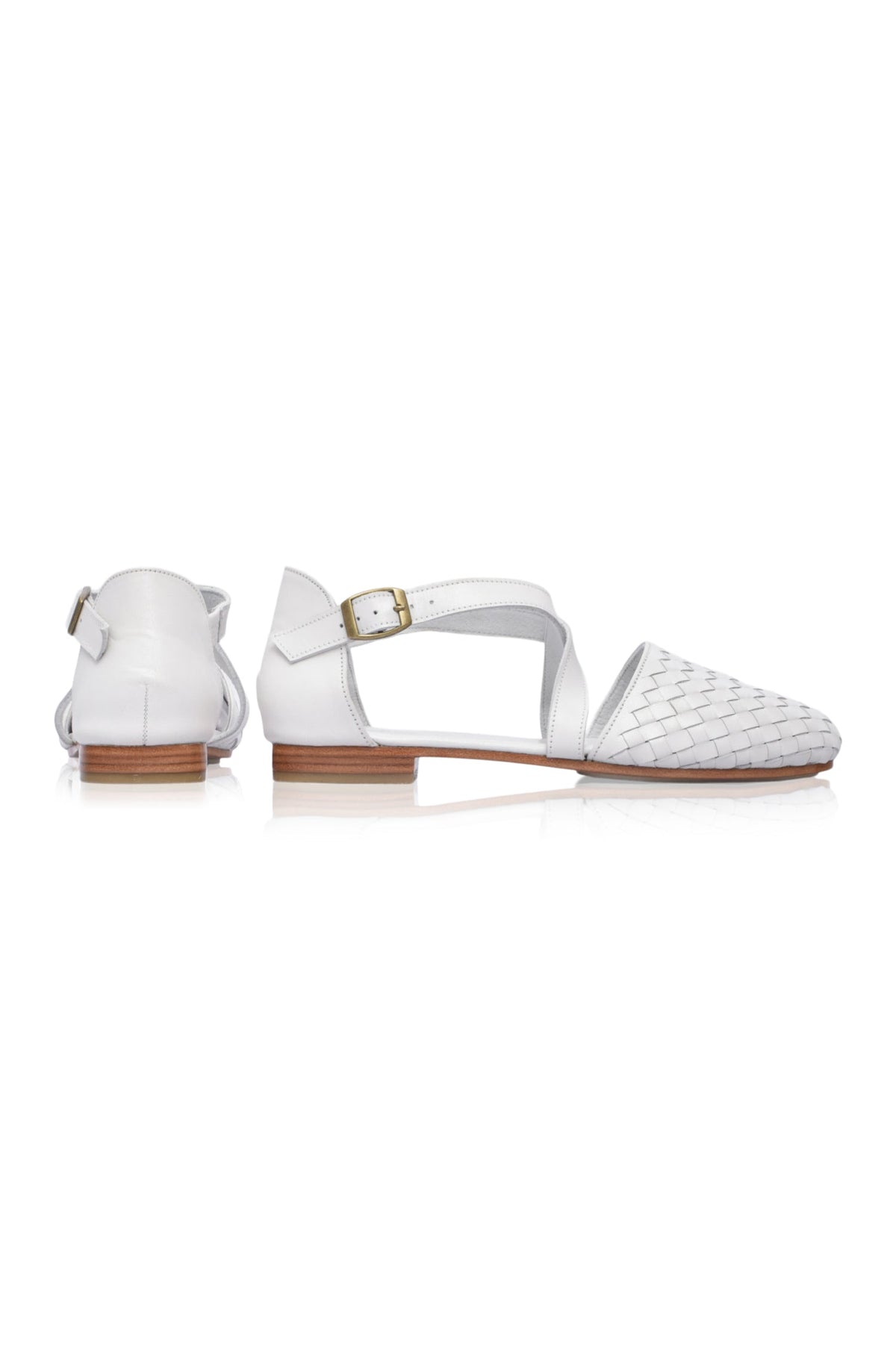 Riviera Woven Leather Flats-3