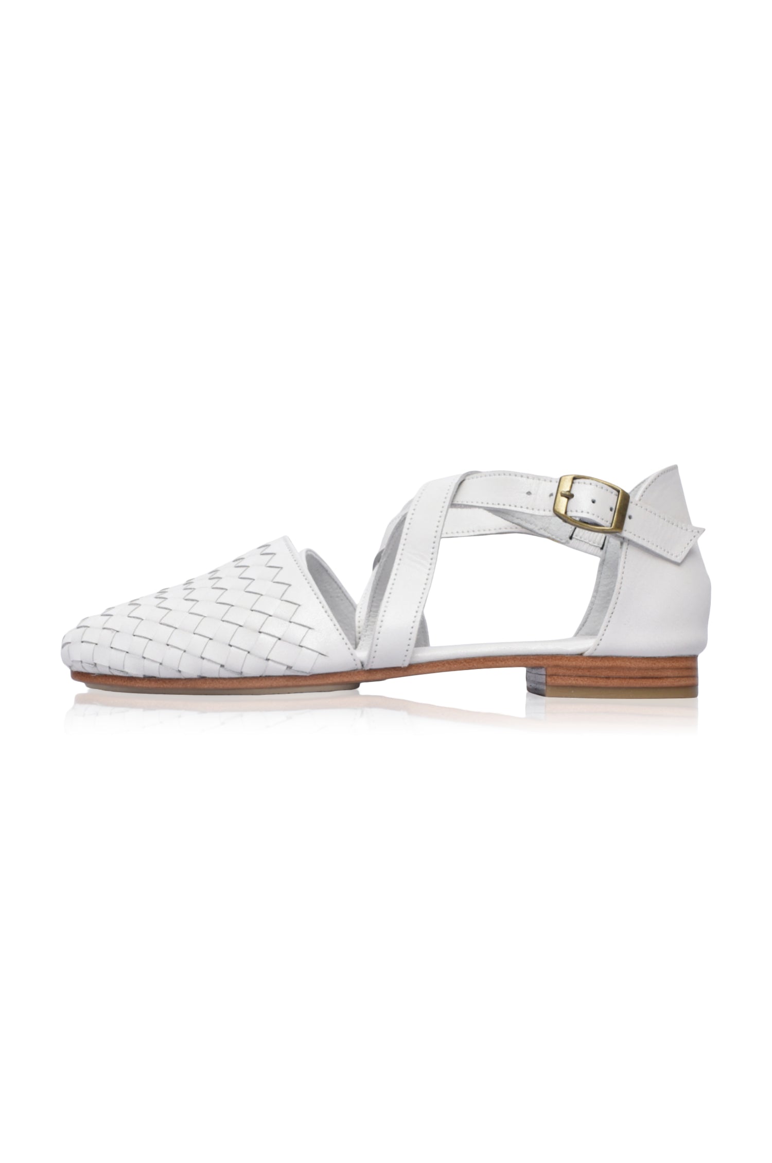 Riviera Woven Leather Flats (Sz. 8.5)-1