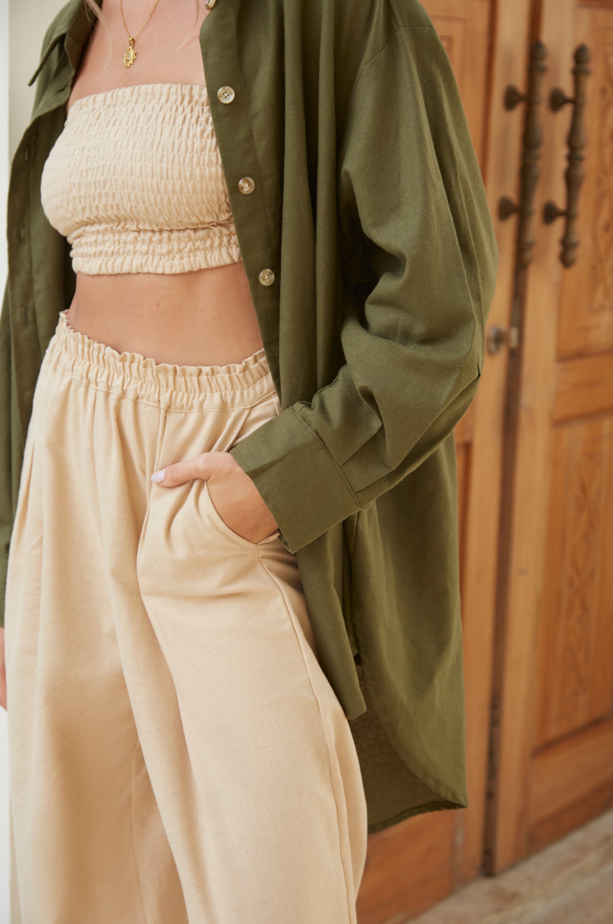 Romania Oversized Linen Shirt (Sale)-4