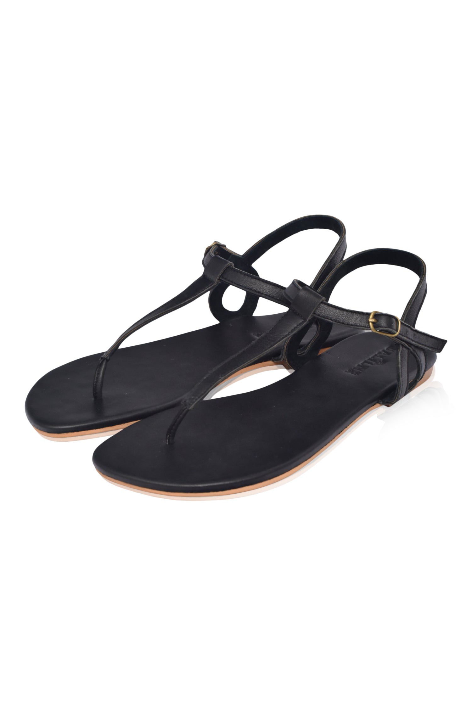 Rosalia T-strap Leather Sandals (Sz. 4, 8.5 & 9)-1
