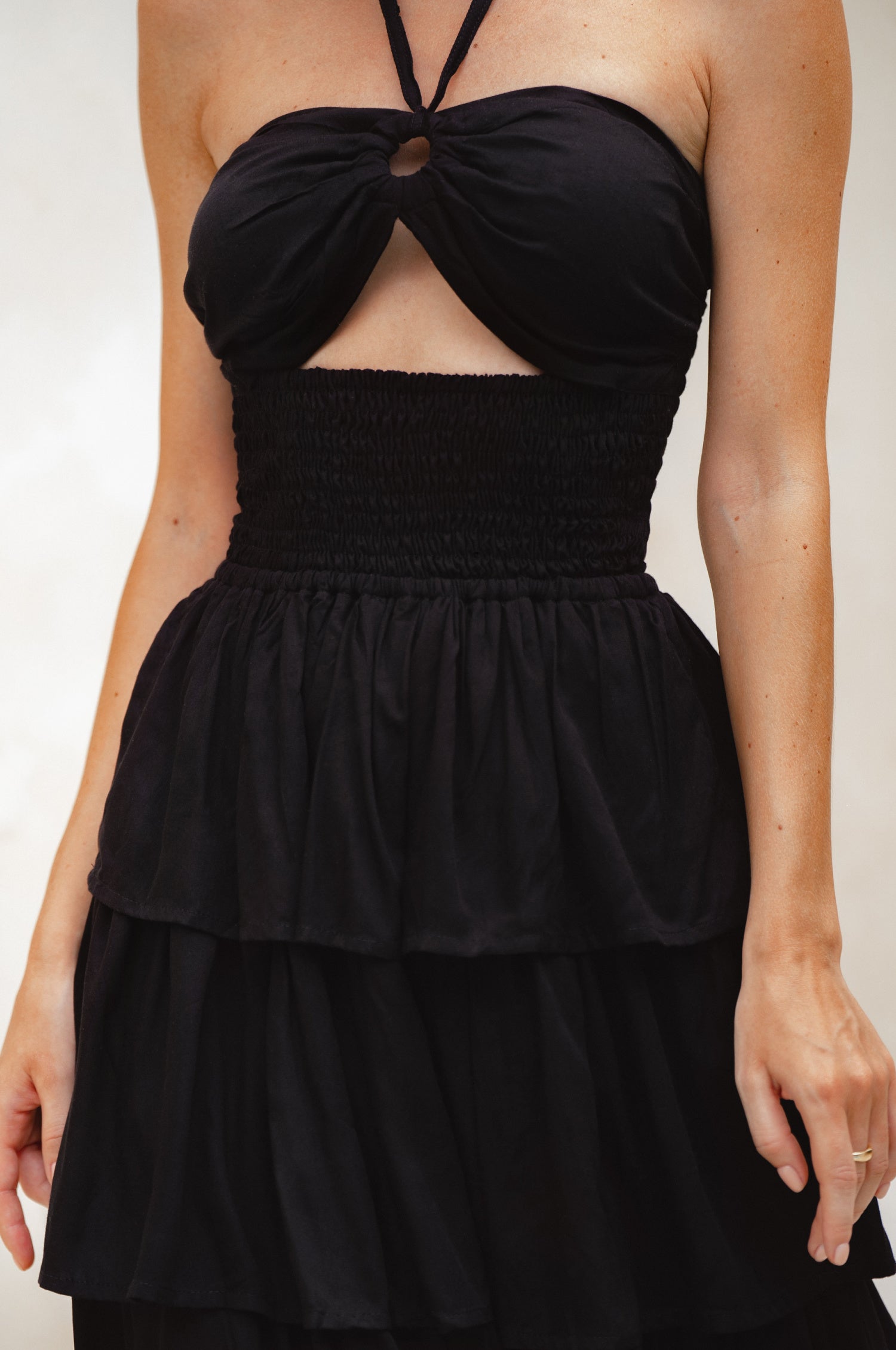 Roxane Halter Neck Midi Dress (Sale)-2