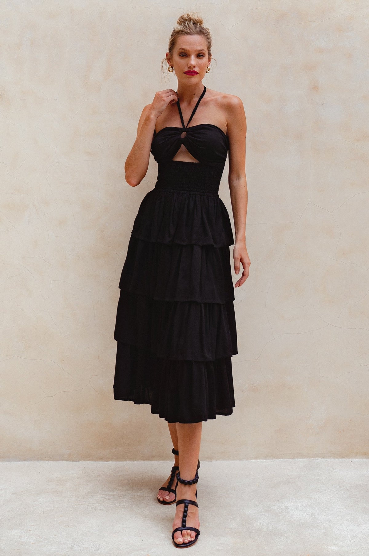 Roxane Halter Neck Midi Dress (Sale)-5