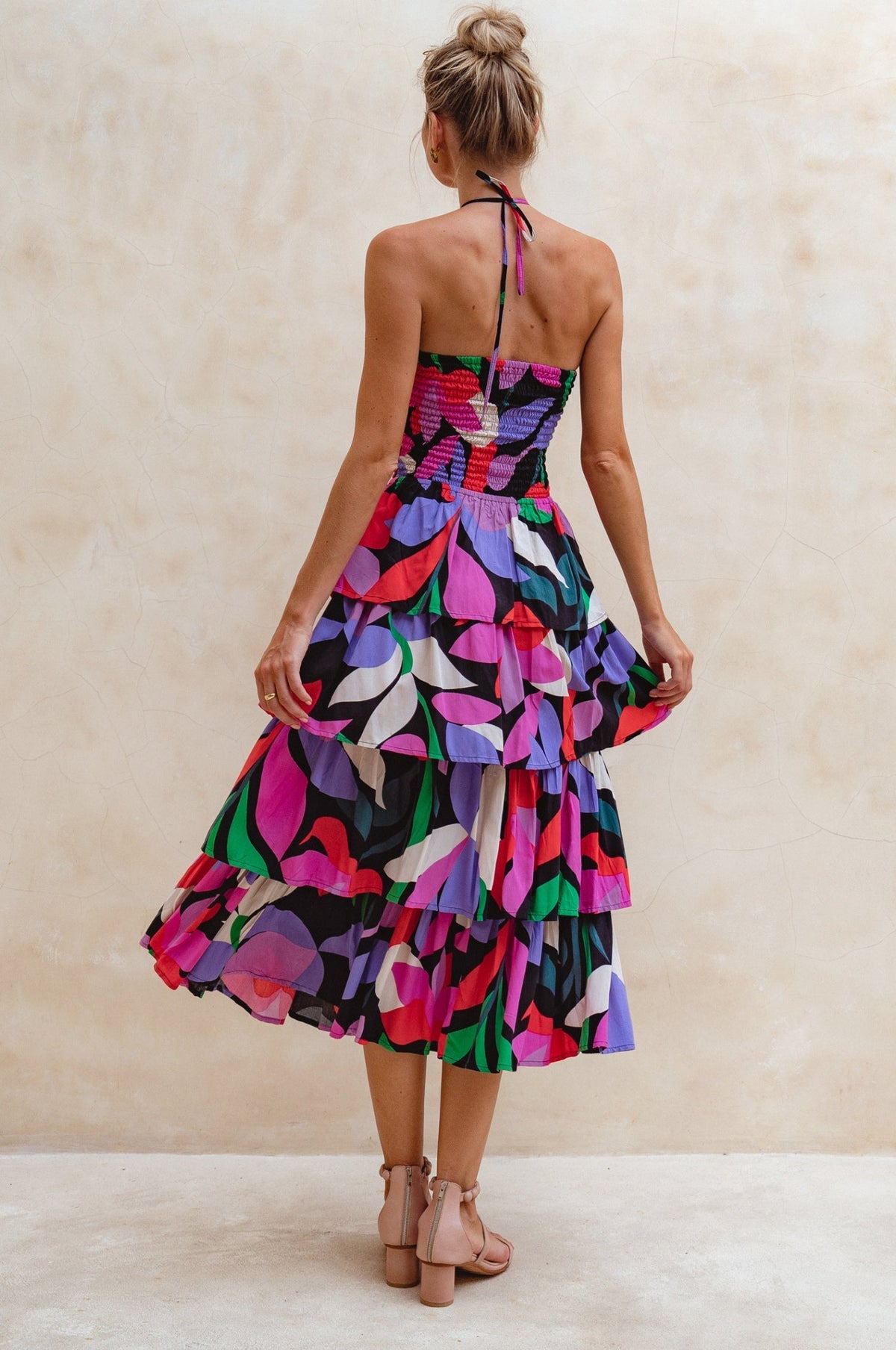 Roxane Halter Neck Midi Dress (Sale)-4