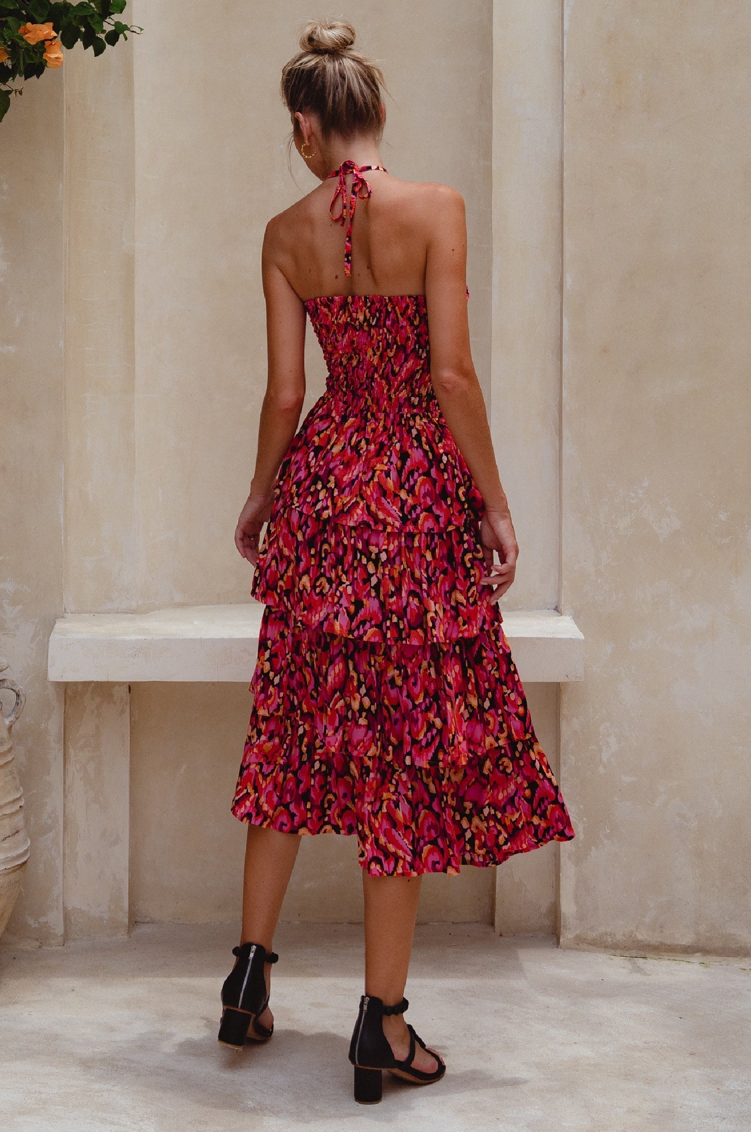 Roxane Halter Neck Midi Dress (Sale)-3