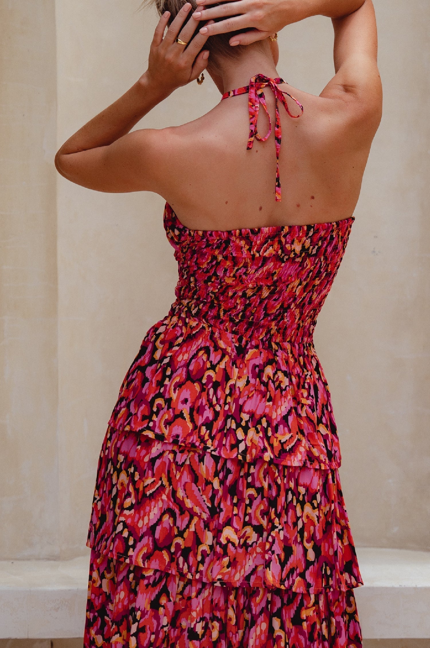 Roxane Halter Neck Midi Dress (Sale)-4