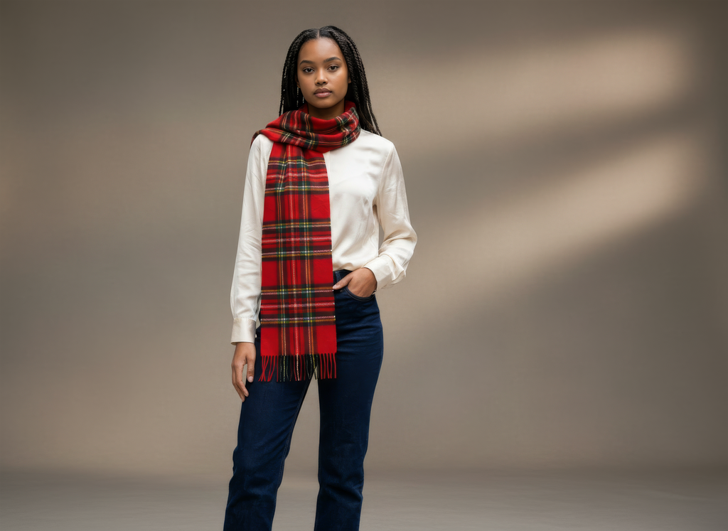 Royal Stewart Merino Scarf-0