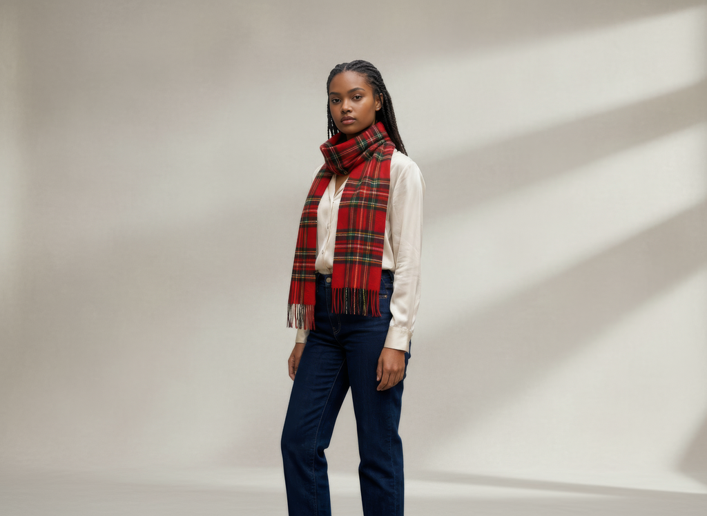 Royal Stewart Merino Scarf-2