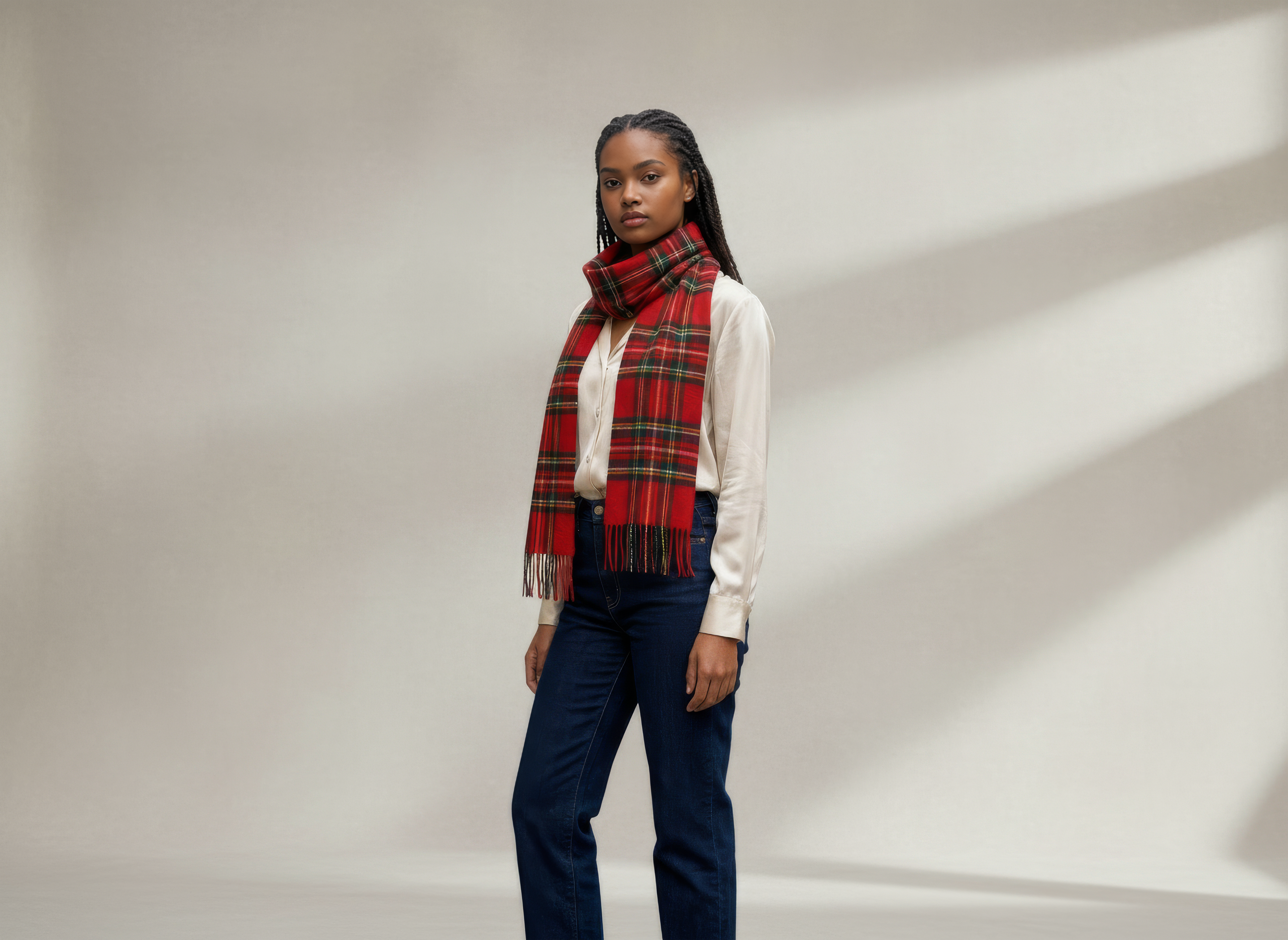 Royal Stewart Merino Scarf-2