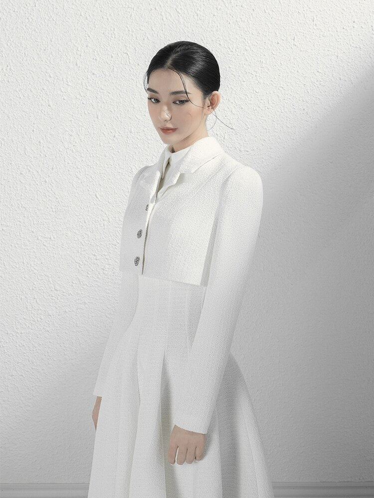 The pleated swing bridal retro dress suit-2