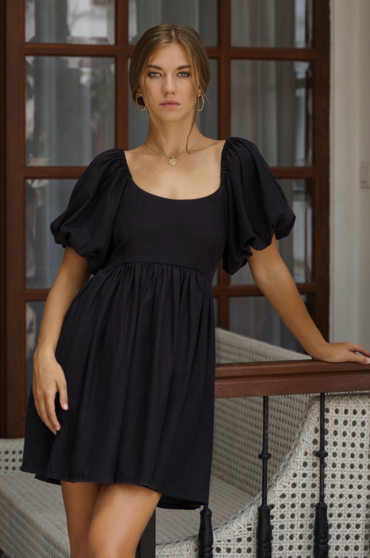 Strawberry Fields Puff Sleeve Mini (Sale)-1