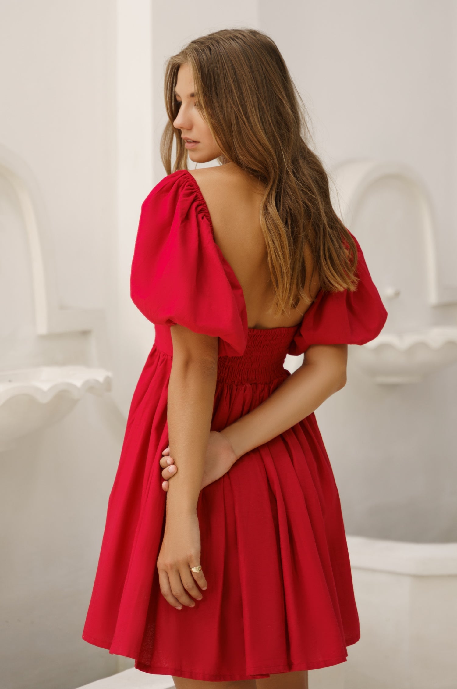 Strawberry Fields Puff Sleeve Mini (Sale)-2