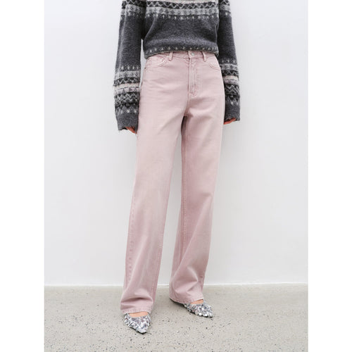 "Active Street" Retro casual fashionable colorful heavy washed slim all-match straight jeans-1