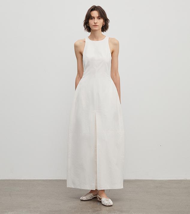 "Plain Poetry" functional style sleeveless dress female French style new temperament slim Hepburn little black dress long skirt-0