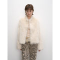 "Healing Eros" casual stand-up collar short Tuscany sheepskin fur coat winter-5