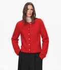Albaca Alpaca Brushed Round Neck Straight Cardigan Women's Sweater-4