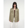 "Windsor Past" wide shoulder multi-pocket suit waxed leather jacket-4