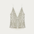 "Dream Catcher" Sequined Net Pattern Fake Two-Piece Deep V Waist Suspender Summer-5
