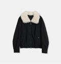 "Mariette" detachable Tuscan fur collar down jacket lining short parka-5