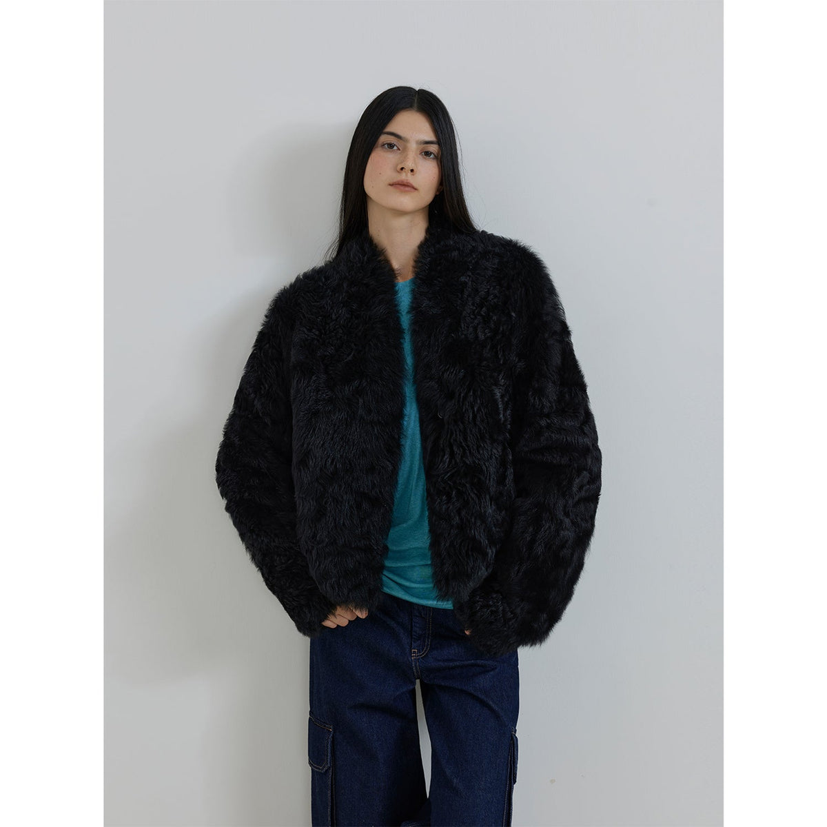 Beethoven's Night Reversible Standing Collar Tuscan Sheepskin Coat-0