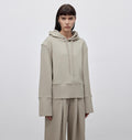 "Time Travel" Short Hooded Sweatshirt for Women, Sports Style Set, Autumn and Winter Casual Sweatpants with Straight-Leg and Draped Fit-5