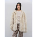 "Winter Snow" lazy silhouette hooded Tuscan curly sheepskin fur coat winter-5