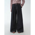"Street Style" Vintage Handmade Lycra Stretch Jeans Wide Leg Loose Trousers Women Spring-4