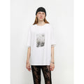 Printed Attitude Original Printed Cuffs Spliced Lace T-Shirt-1