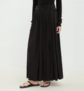 "Floating Lights on the Sea" Adjustable Waist Pleated Straight Dress-1