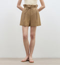 "Jungle Fantasy" Flower Bud Drawstring High Waist Shorts Women-5