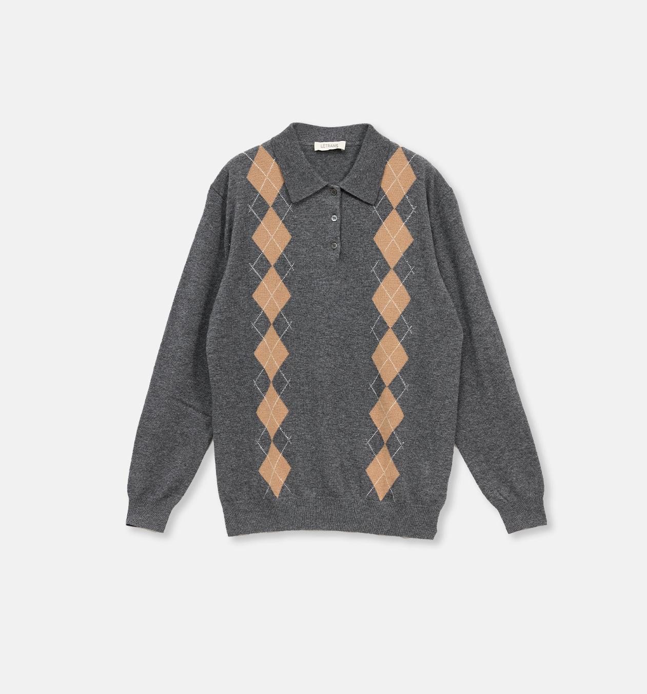 "Graduate" Machine Washable Wool Polo Neck Sweater Preppy Vintage Top-5