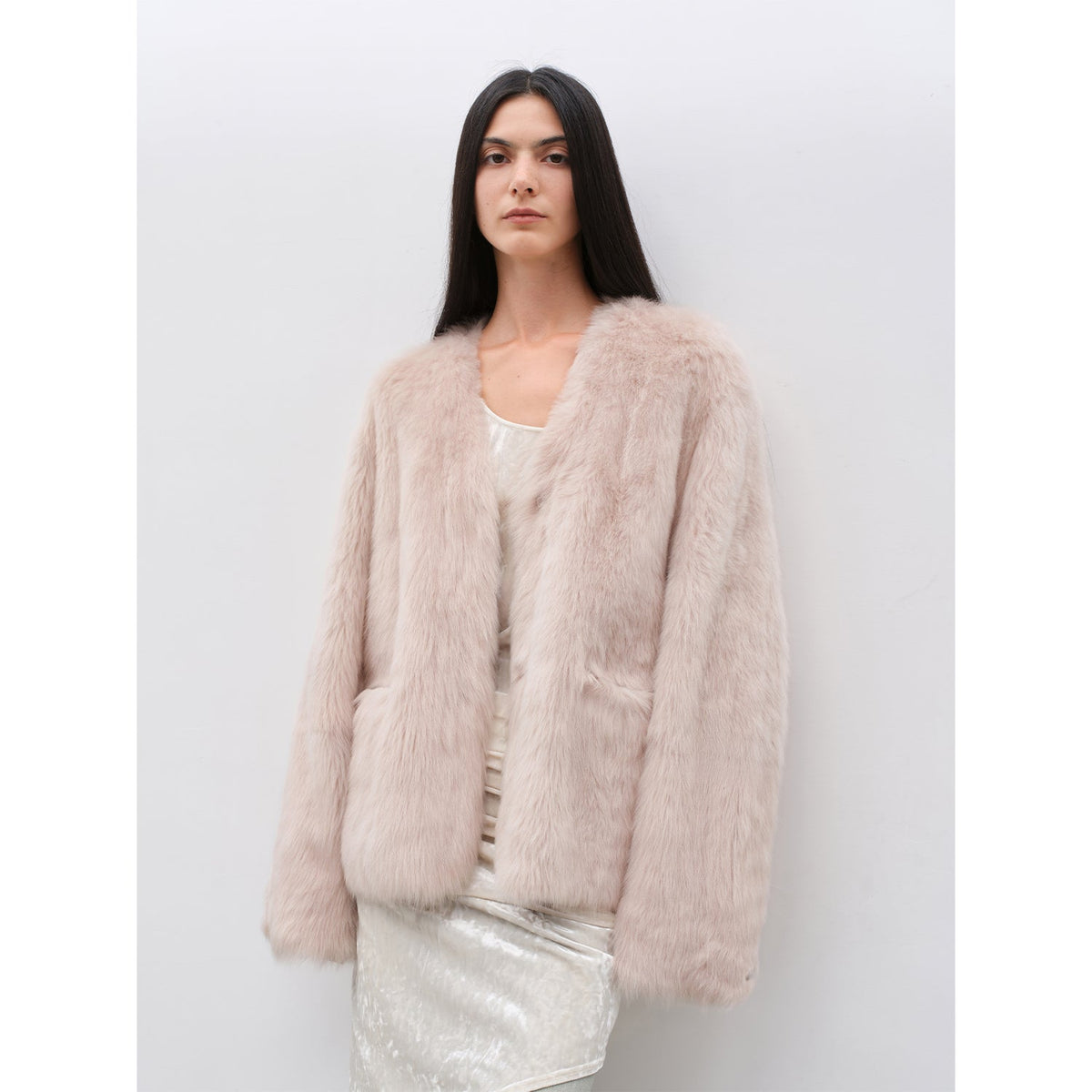 Babylon Phantom Nights Tuscan Sheepskin Pink Coat-0