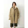 "Cool Denim" 90 goose down jacket workwear style detachable toka silhouette parka jacket for women-5
