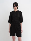 Customized Acetate Cotton Geometric Linen Knitted Suit-0