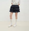"Blueberry Cream" pure cotton anti-exposure lace cake skirt skirt-5