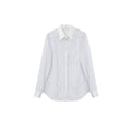 [FF×JW Ghosn Stripe] Lapel contrast classic striped shirt-5