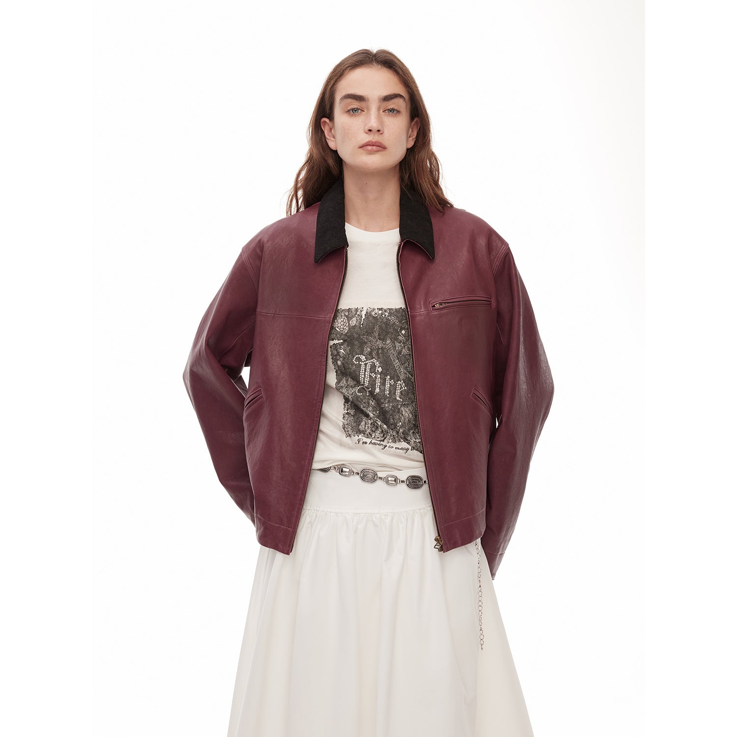 “Light Chaser” High Street Casual New Zealand Imported Wide Shoulder Genuine Leather Workwear Jacket Leather Jacket Autumn-5