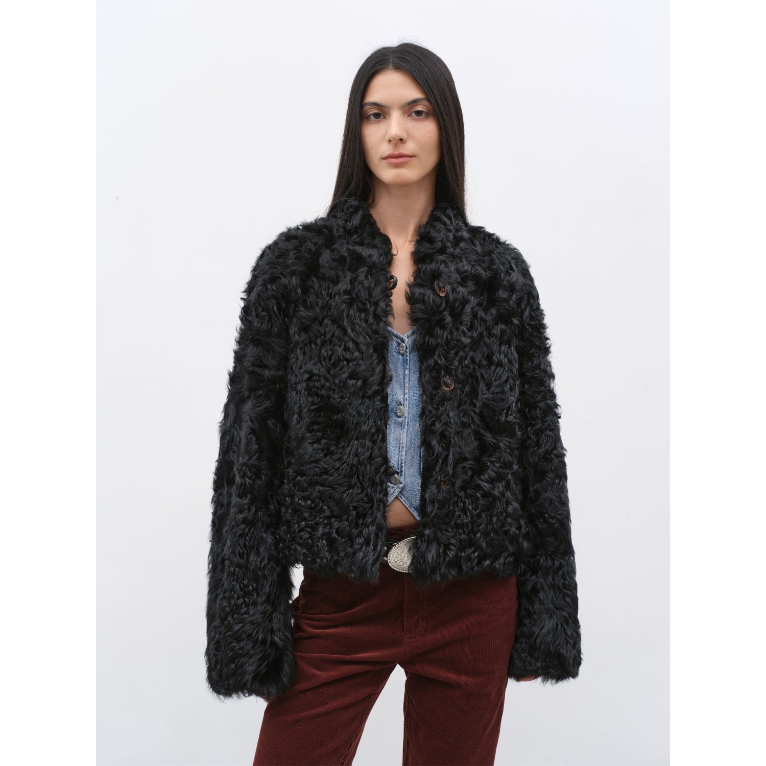 Little Bear's Thoughts New Zealand imported sheepskin coat-2