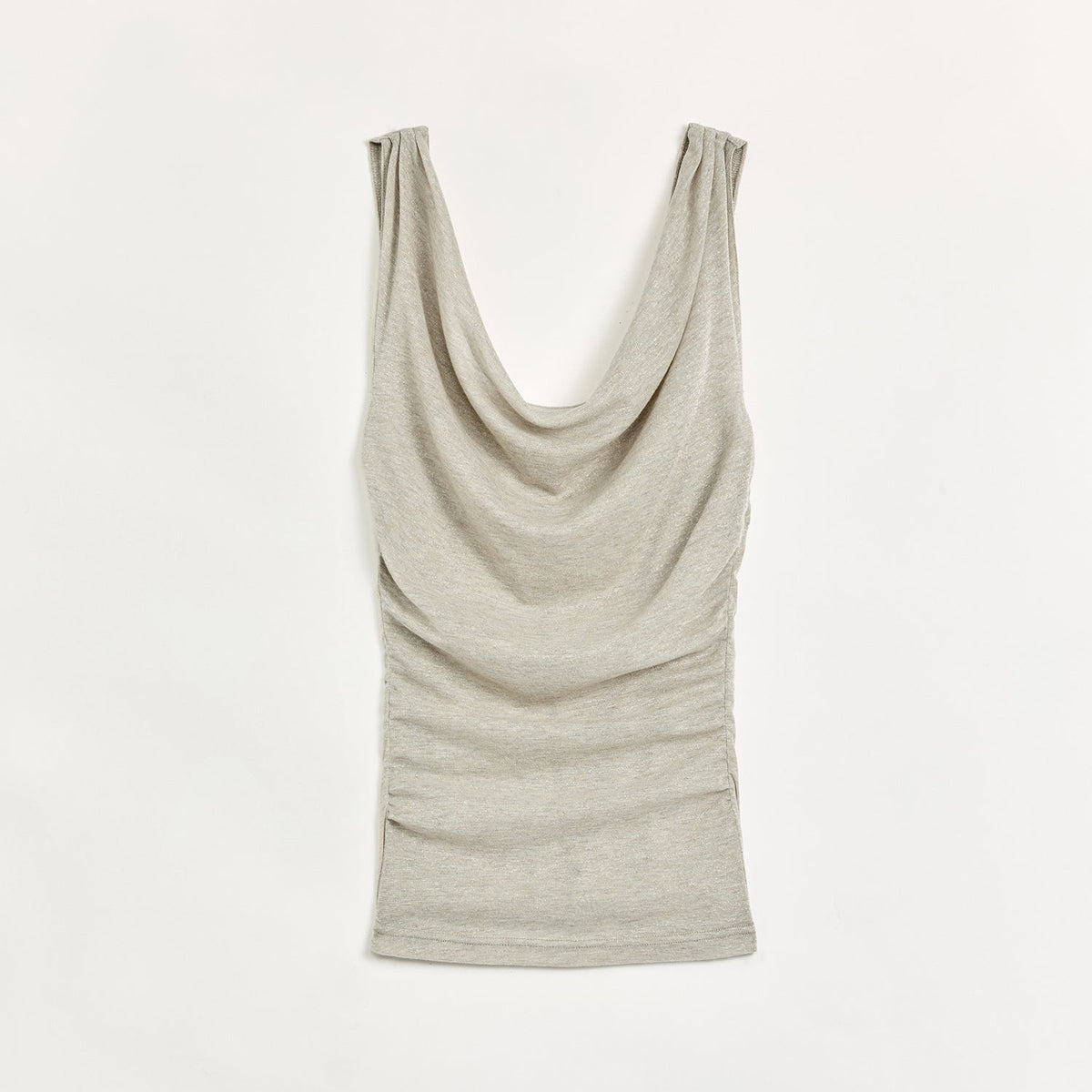 "Energetic Encounter" Modern Temperament Draped Neck Fitted Vest-6
