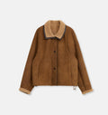 "Knight's Contract" Merino wool sheepskin coat with fur-faced stand-up collar-5