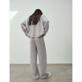 "A Taste of the Wilderness" Slim-fitting wool knitted casual pants for women, straight-leg pants with a lazy feel-1