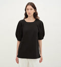 "Sleep Journey" puff sleeve straight short sleeve-5
