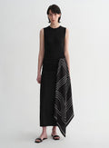 Ice silk wool blend dress with adjustable waistline, hip-flattering design, slim fit for a figure-slimming effect-5