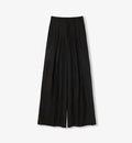 Silk Linen Pleated Wide Leg A-Line Trousers Casual Pants-5