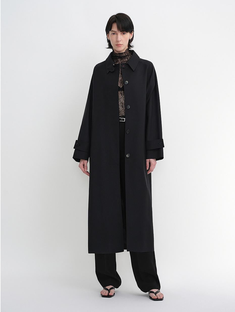 Mid-length trench coat high-end British style coat-8
