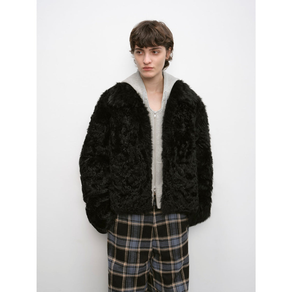 Blackmoon Berlin Soft Warm Short Lapel Tuscan Wool Sheepskin-1