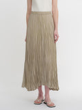Mulberry silk custom pleated irregular hem skirt for women-1