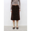 "Autumn Slumber" Unique Stylish Double-Sided Sherpa Textured Versatile Slimming Skirt-5