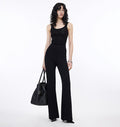 Knitted bootcut trousers, glutinous rice trousers, pit striped casual trousers-0