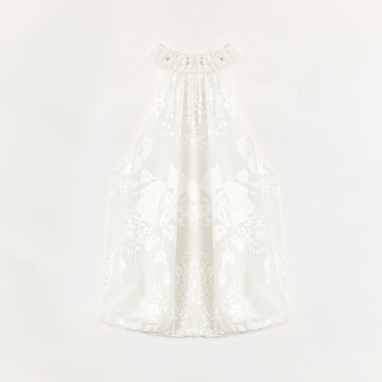 "Light and Shadow" Retro Posey Halter Neck Vest-5